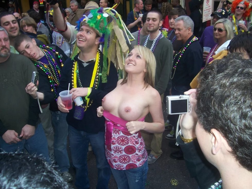 Huge tits at the festival