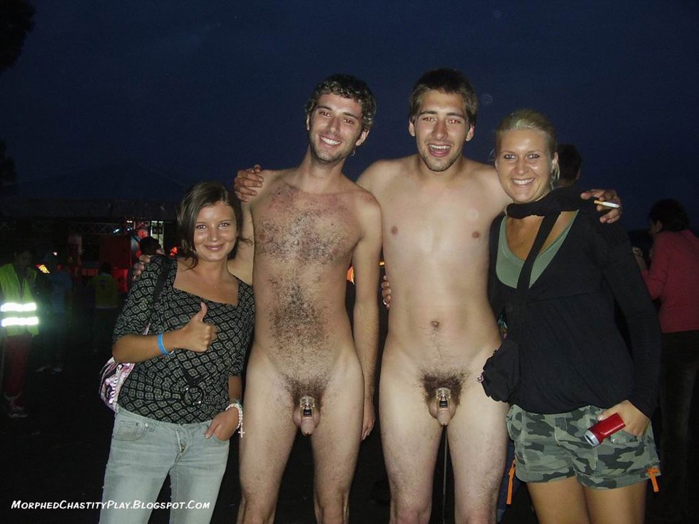 Naked men dressed women