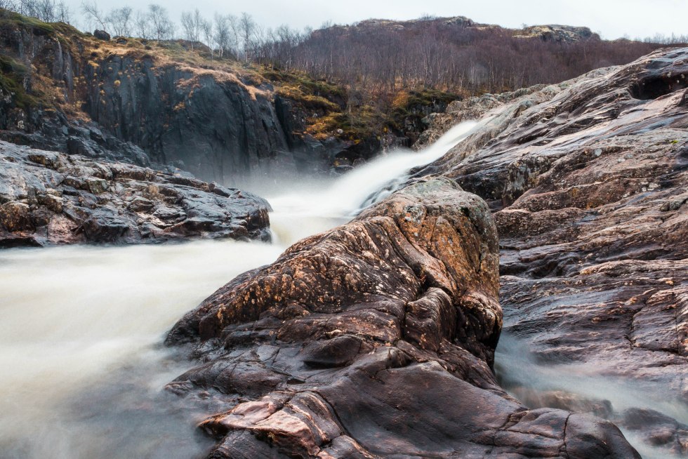 Waterfall Titovka Murmansk region