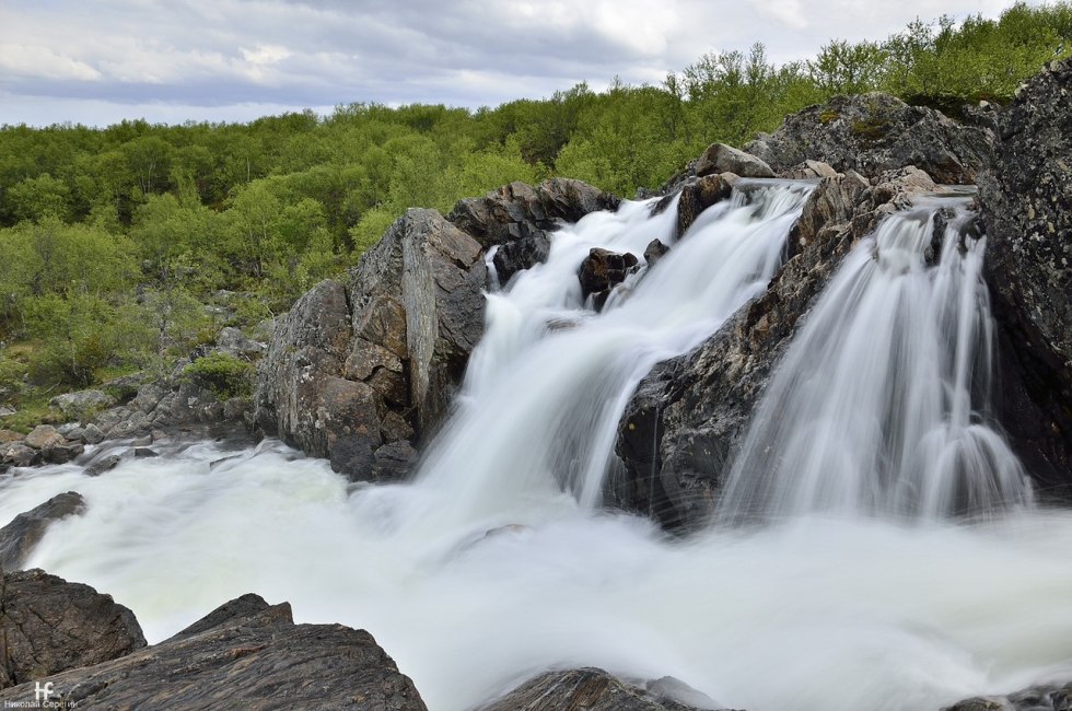 Waterfall Titovka Murmansk