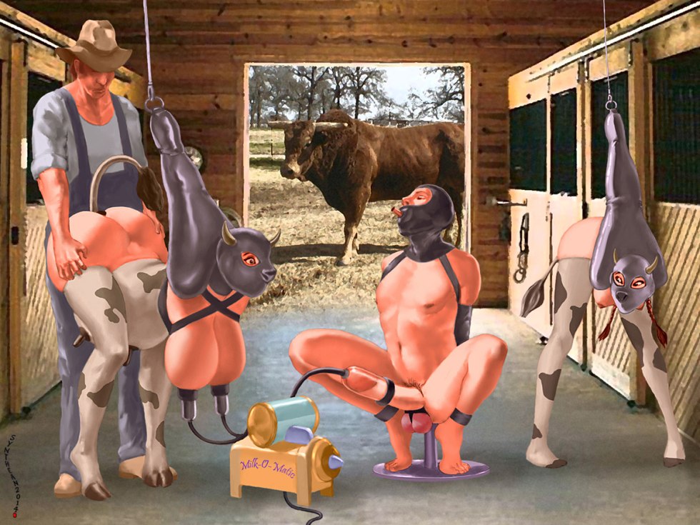 Hentai Girls Cattle on the farm