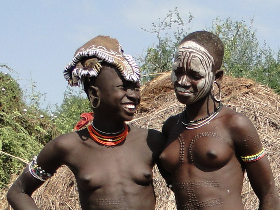 Naked African men