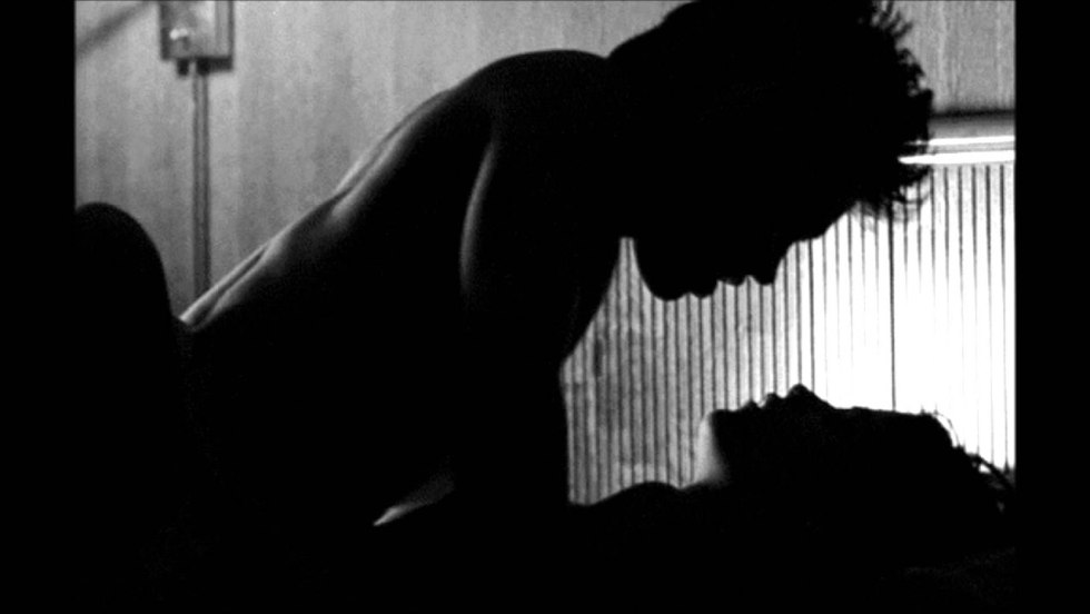 Erotic poses in the dark silhouette