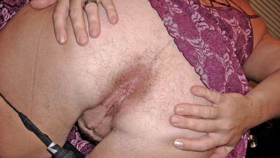 Finger in hairy ass