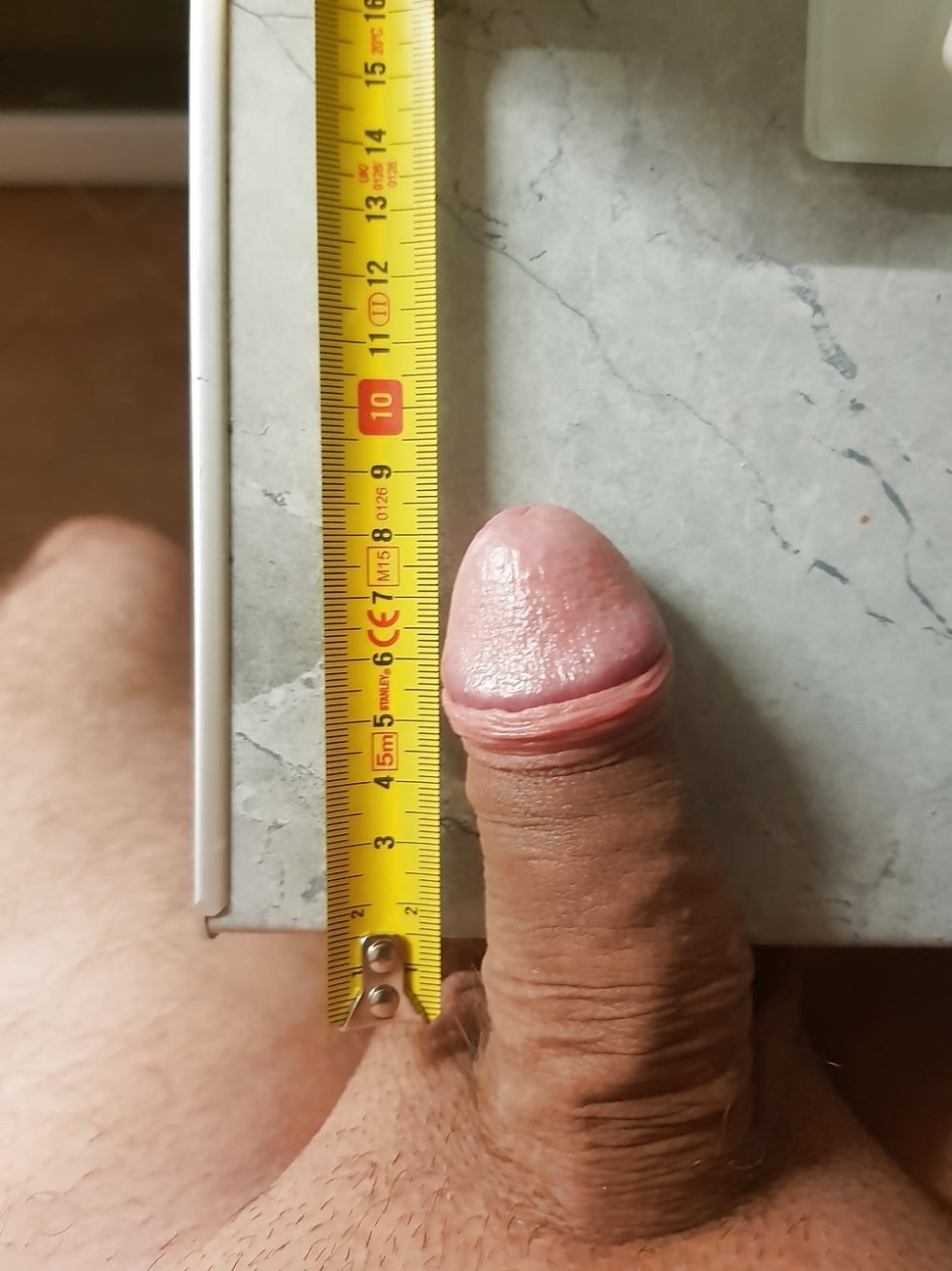 Male member with a ruler 13cm