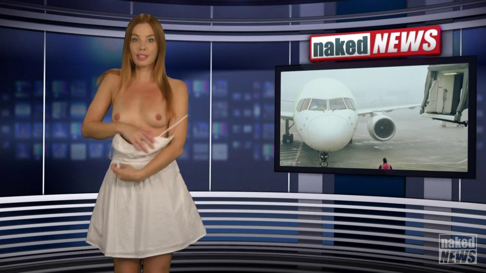 Naked TV presenter weather forecast