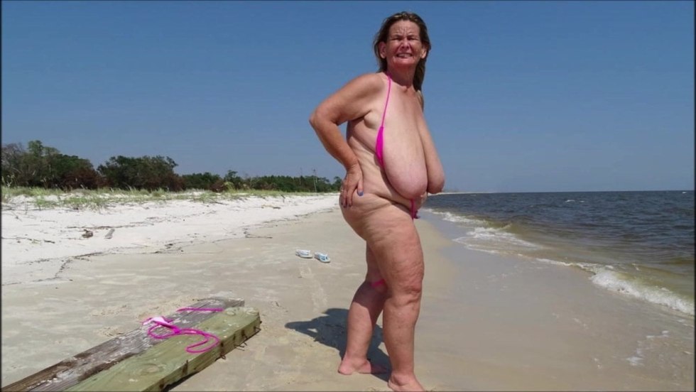 Big old women on the beach