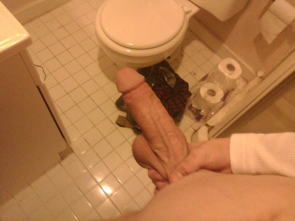 Male dick in the bathroom homemade