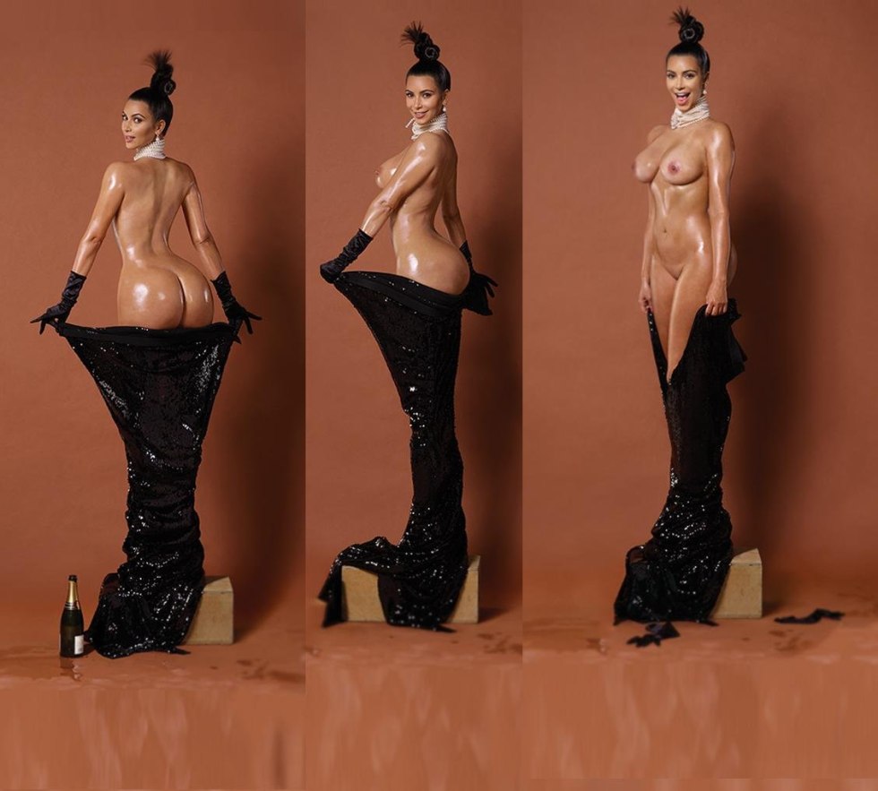 Naked ass Kim Kardashian