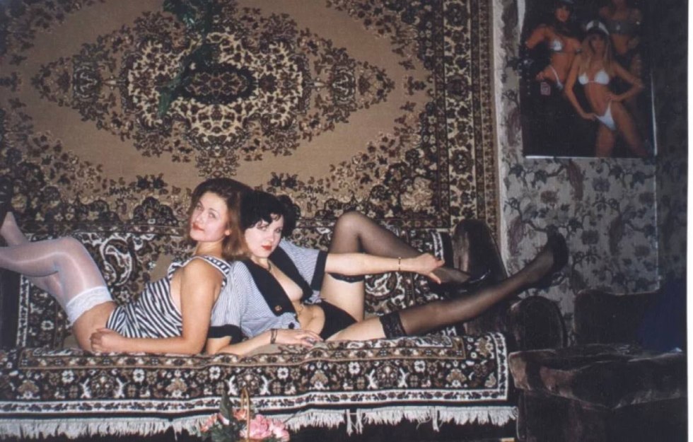 Photo shoot on the background of carpet