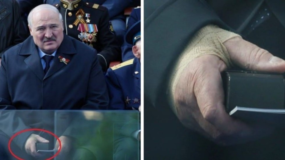 Lukashenko at the parade hand