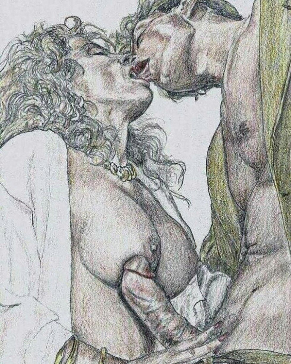 Erotic art with a pencil