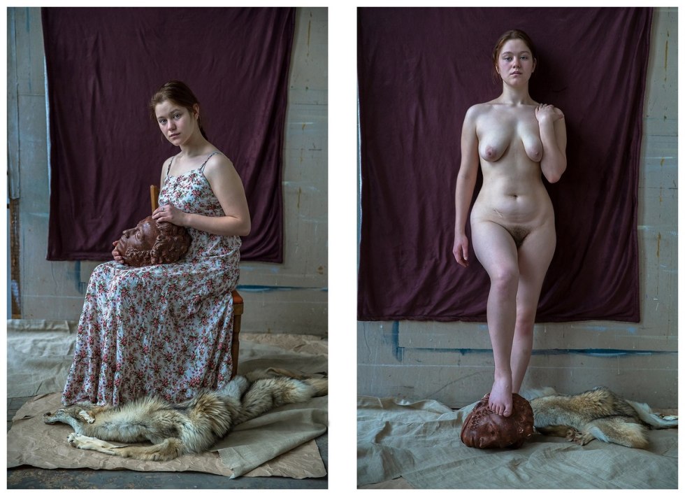 Separate model in the studio