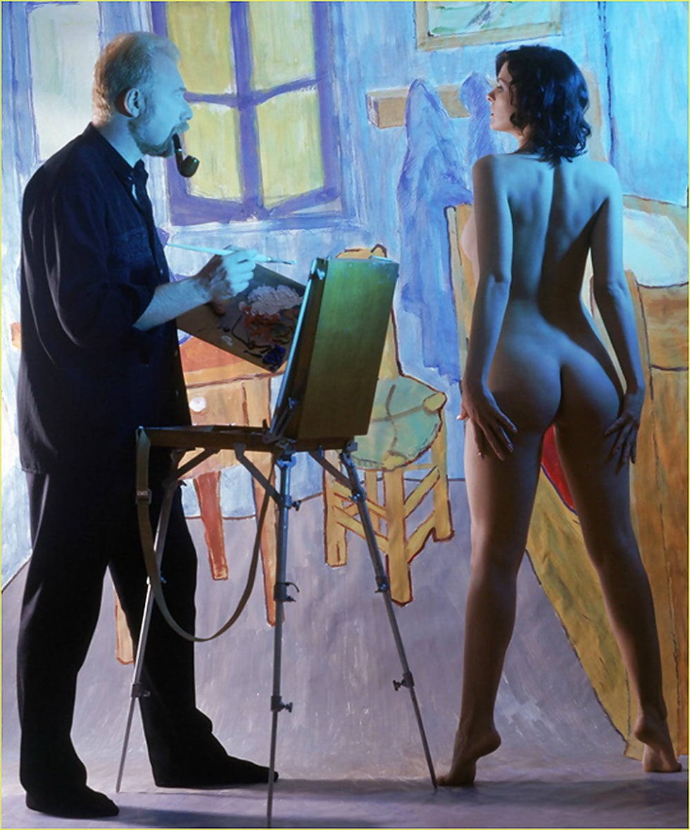 Nude model in the artist's studio