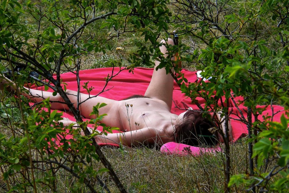 Naked tanks in the bushes