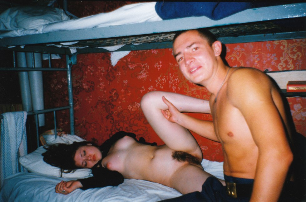 Drunk naked girls in a hostel