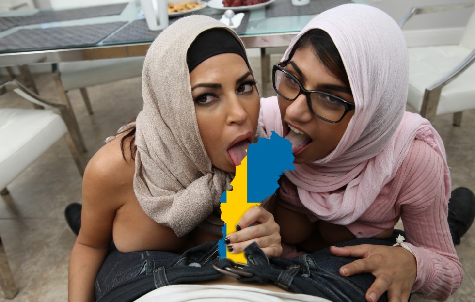 Julianna Vega and Mia Caliph in a scarf