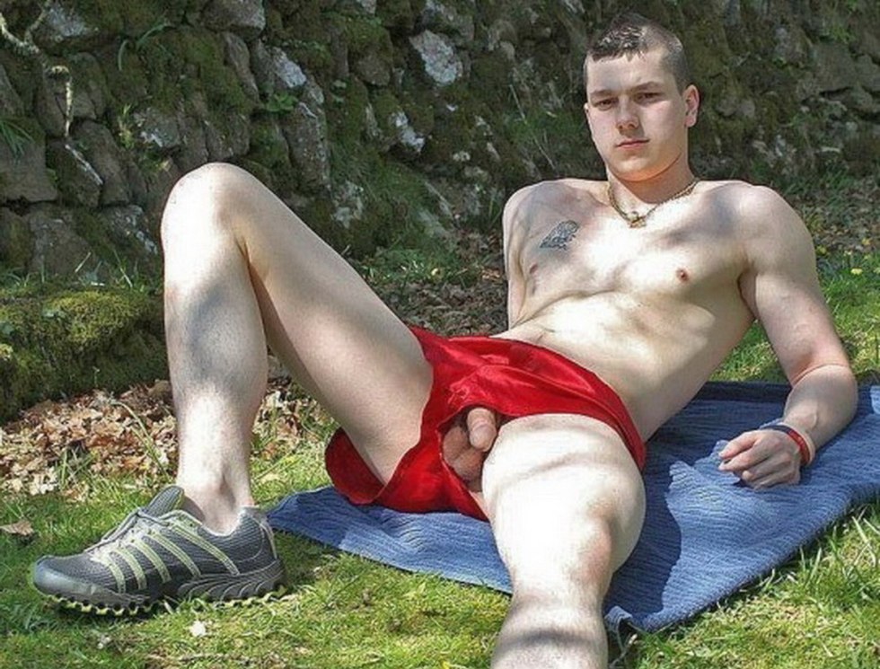 Men without panties under shorts