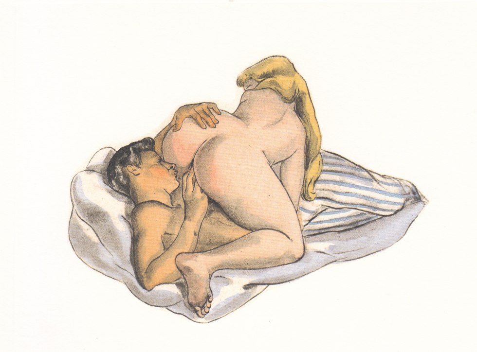 Modern painting cunnilingus