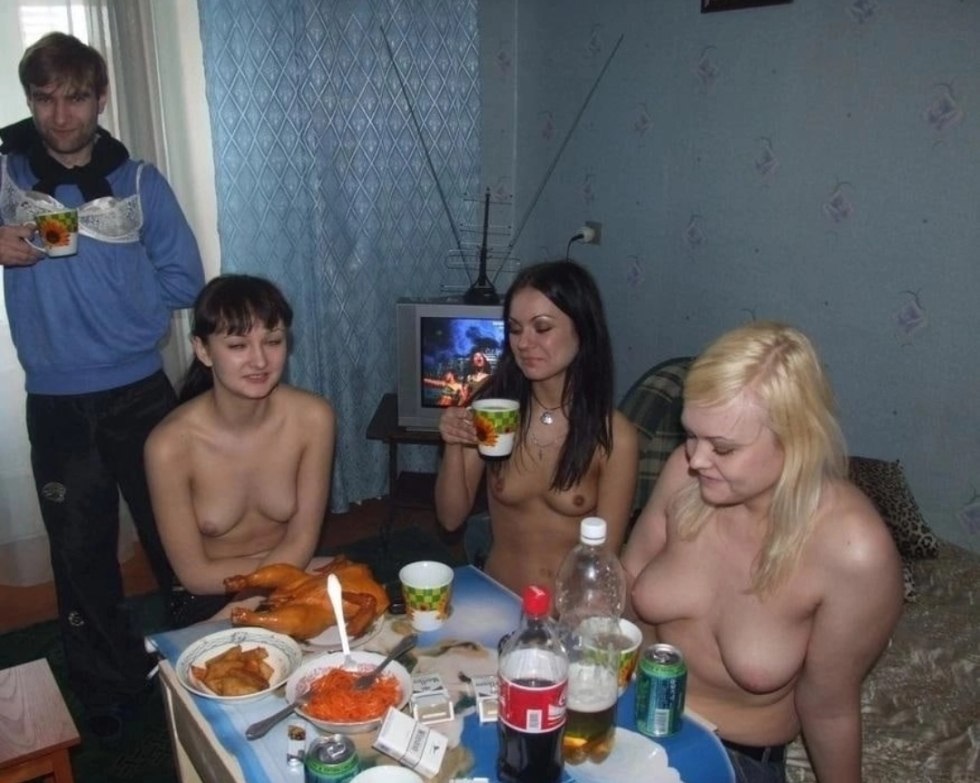 Naked students in a hostel