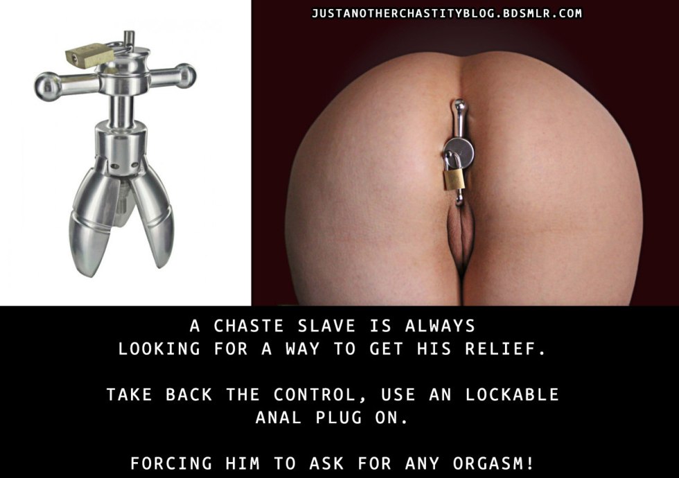 Anal plug with a lock in a pope