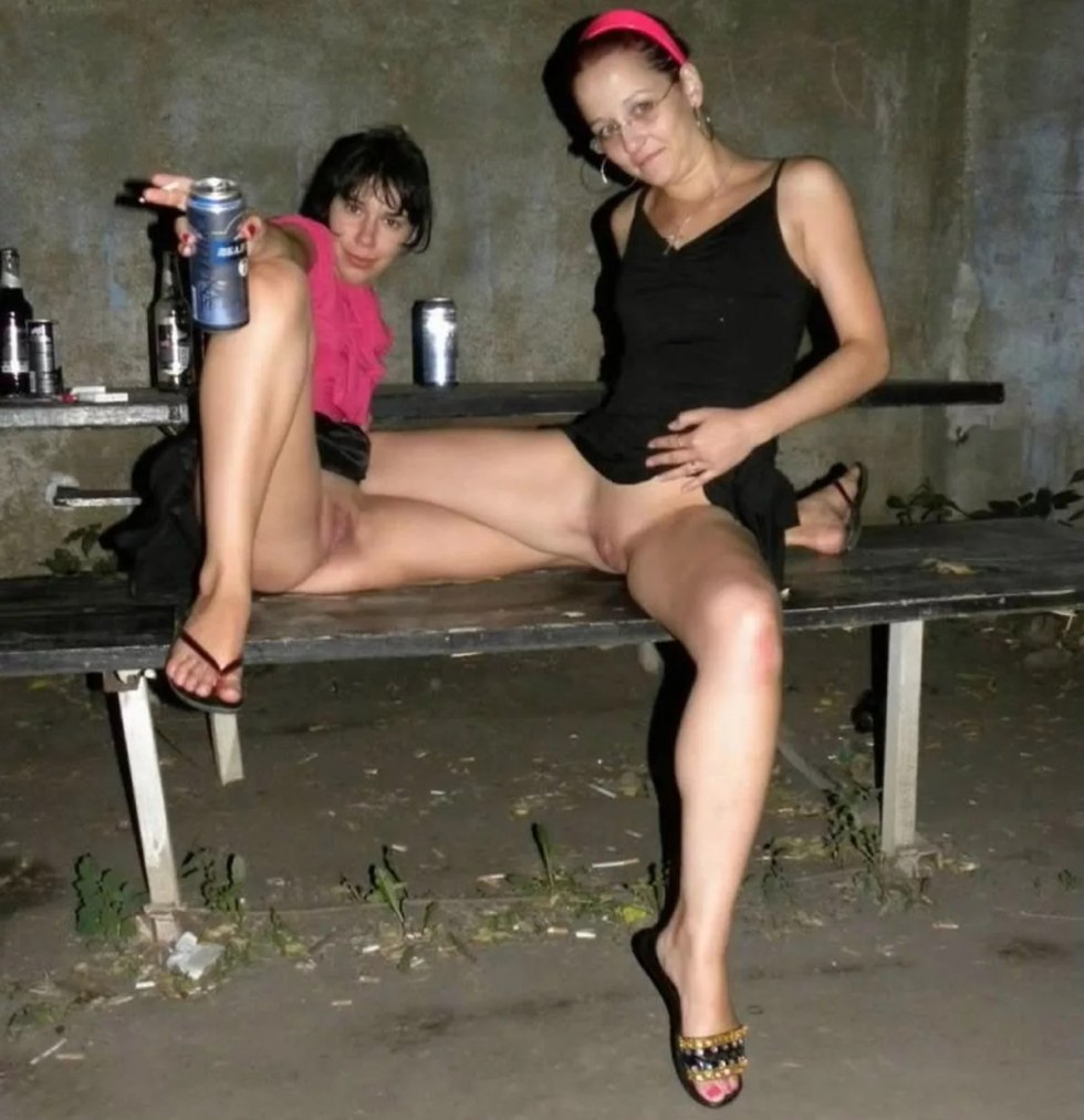 Drunk naked girls without panties