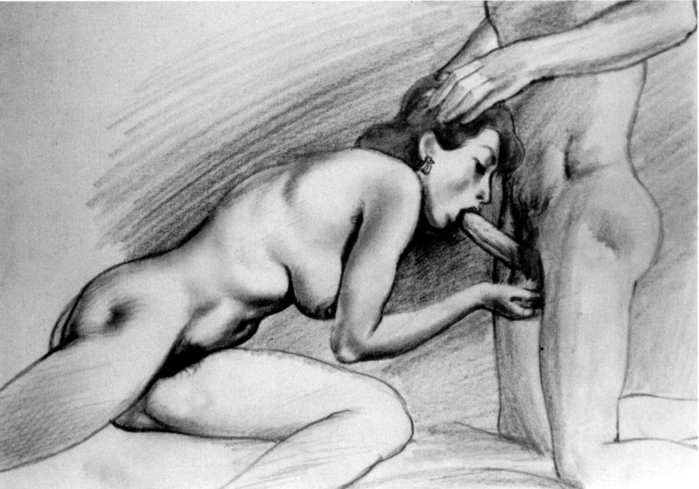 Pornographic drawings with a pencil