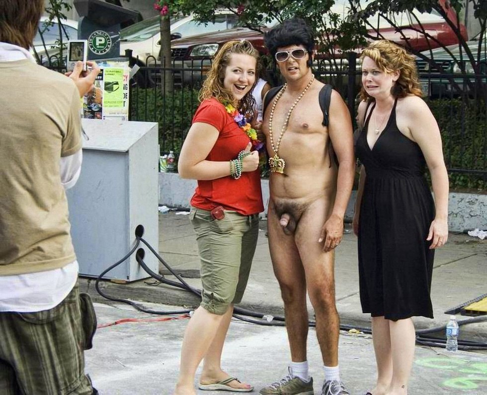 Naked guys dressed women