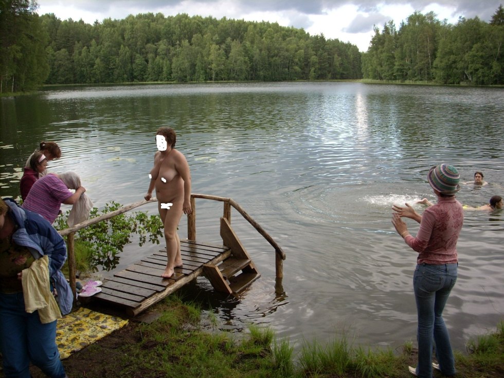 Bathing on the river
