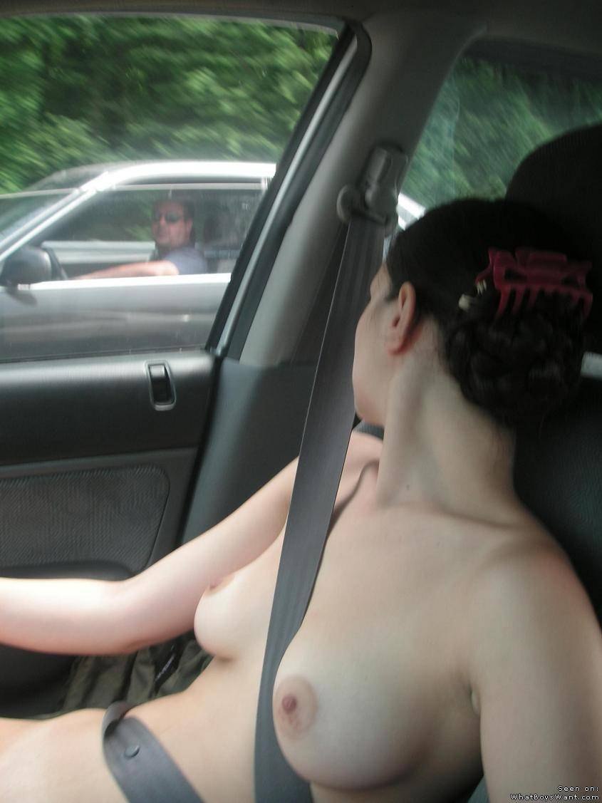 Naked chest in the car private