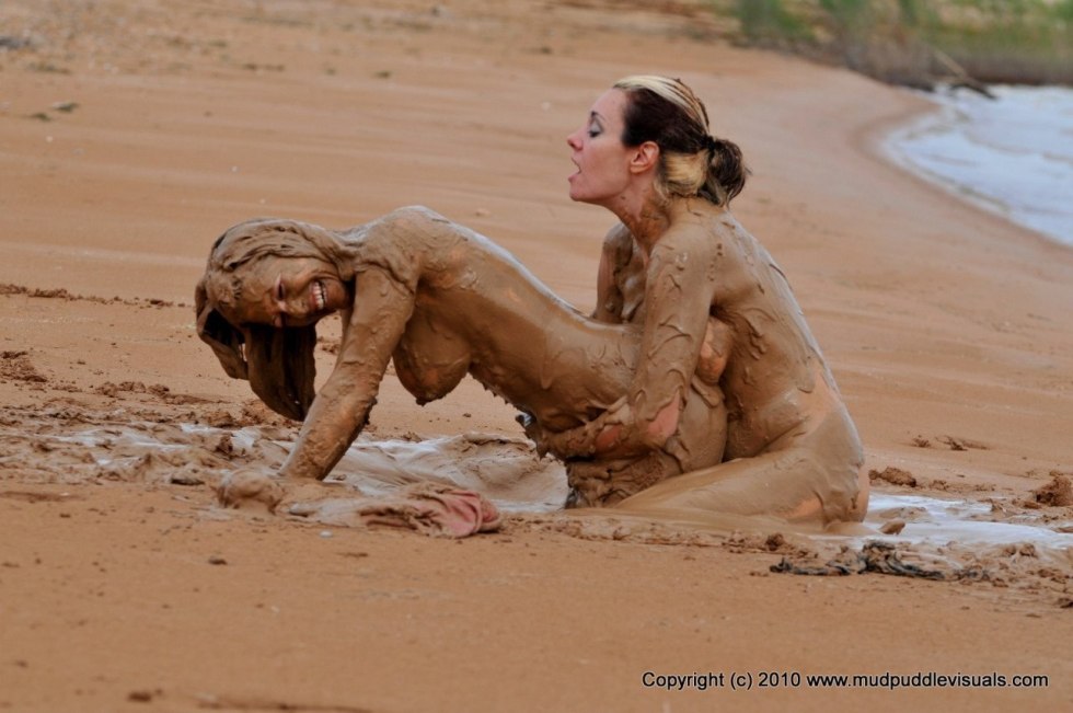 Erotic poses in mud