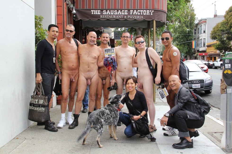 Male nudity in public