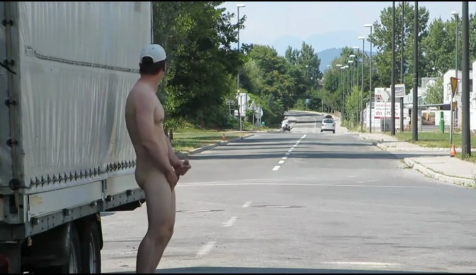Guys naked on the street