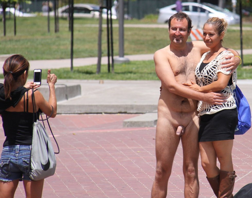 Man without panties on the street