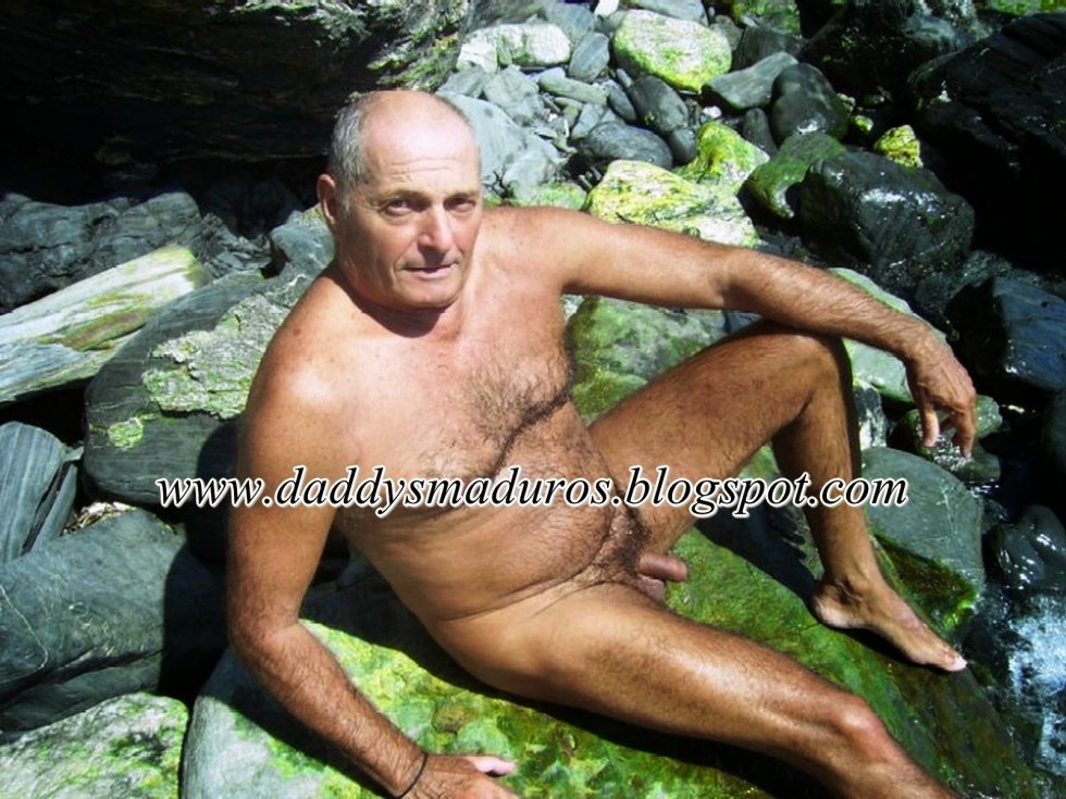 Elderly men are naked
