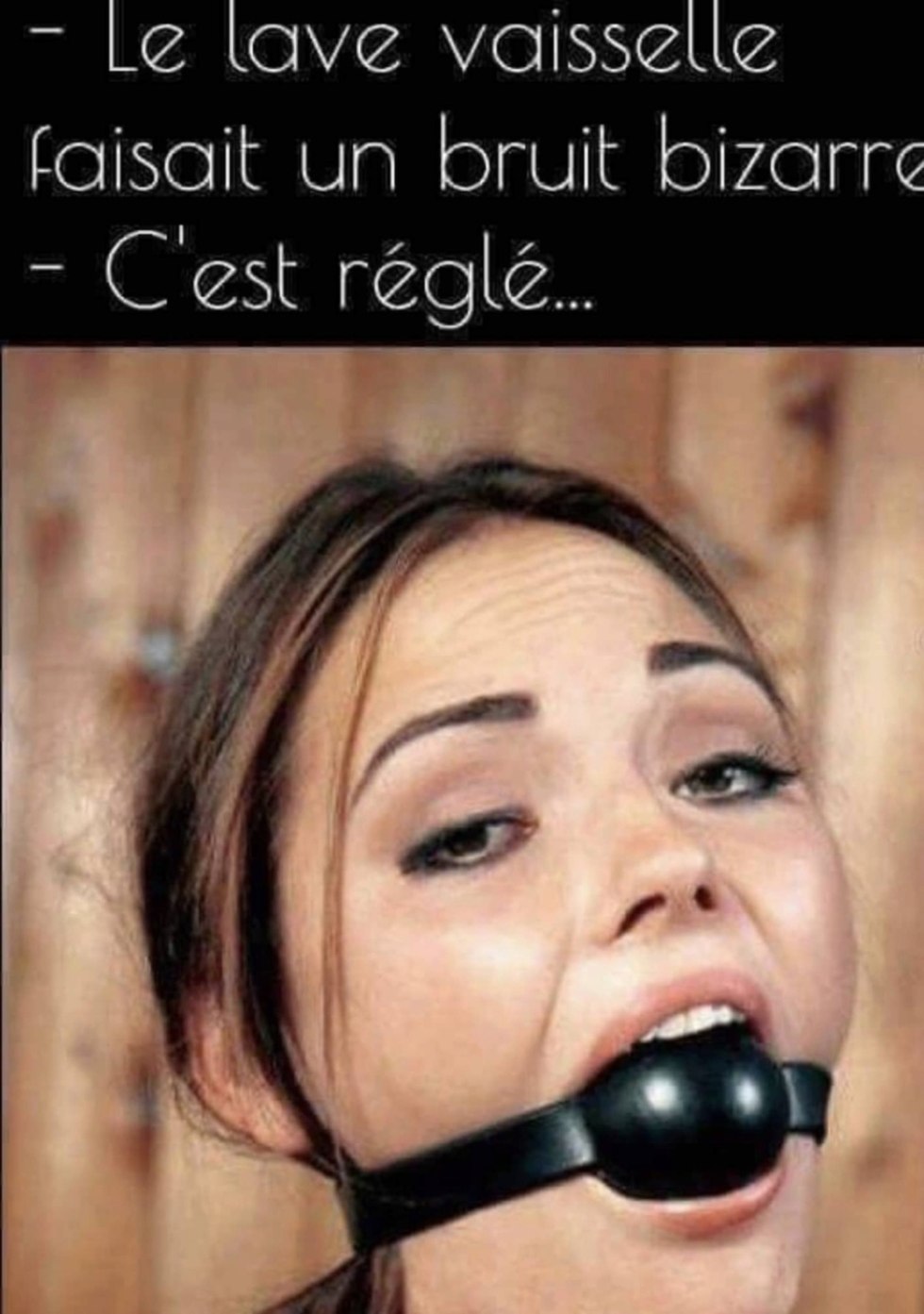 Huge gags in the BDSM mouth