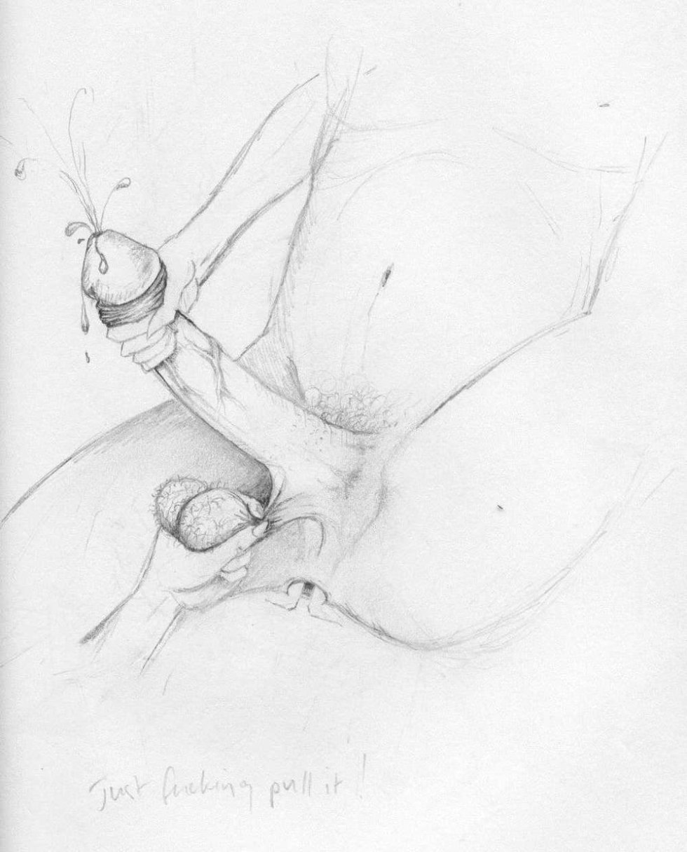 Erotic drawings with a pencil