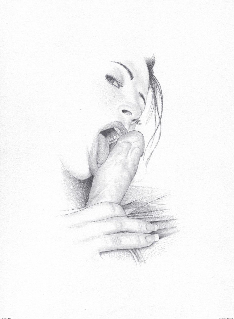 Erotic drawings with a pencil