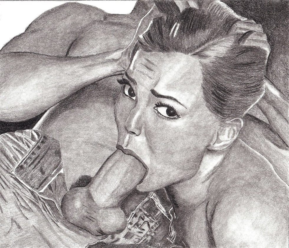 Blowjob drawings with a pencil