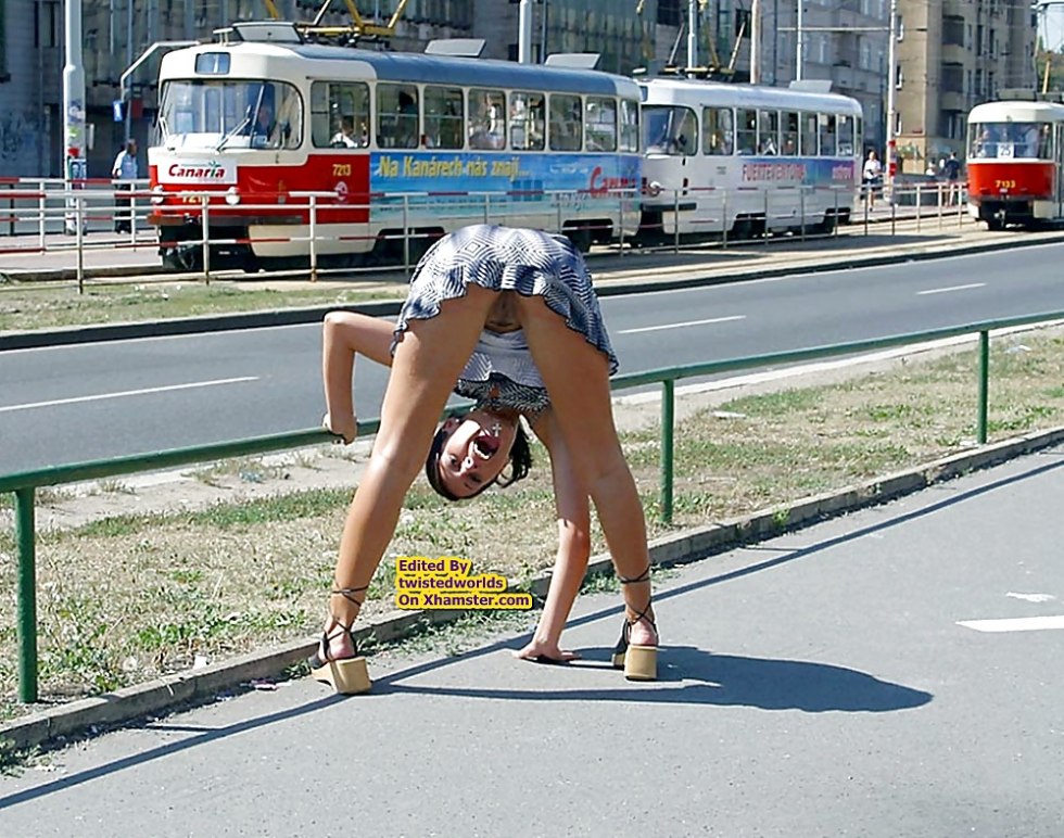 Girls without panties on the street