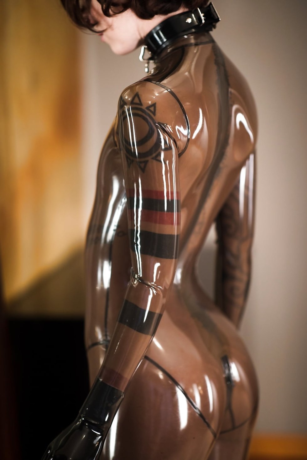 Transparent latex BDSM