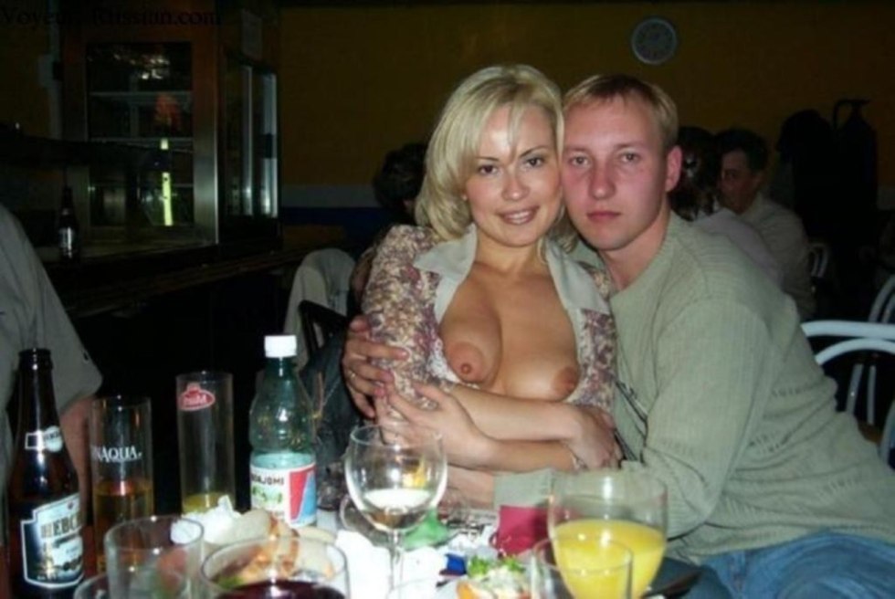 Wife shows her chest to her husband