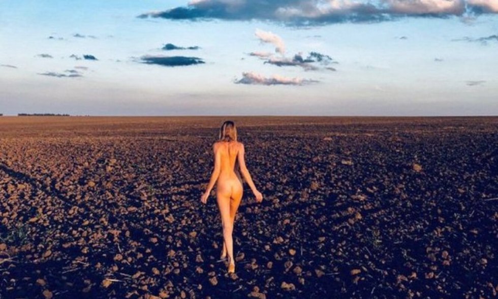 Actress Lyubov Tolkalina nude in the field