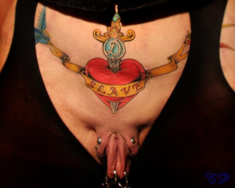 Vagina with tatuhs and piercing