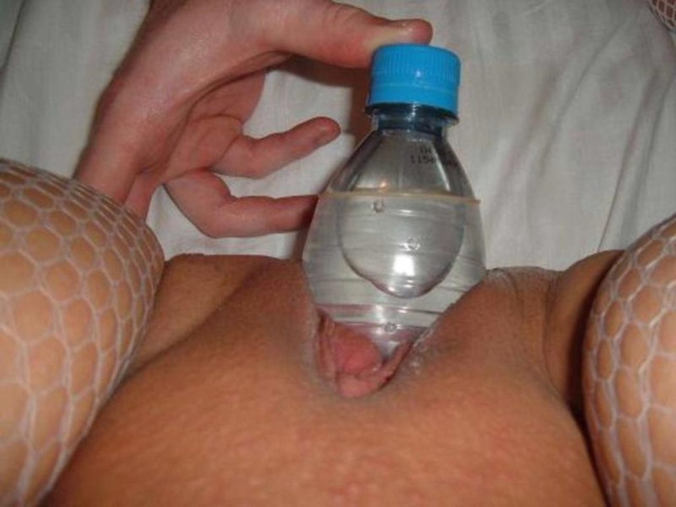 Plastic bottle in anal