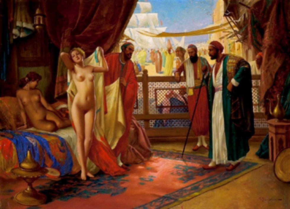 Naked concubines of slaves