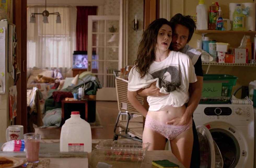 Emmy Rossum in shameless linen