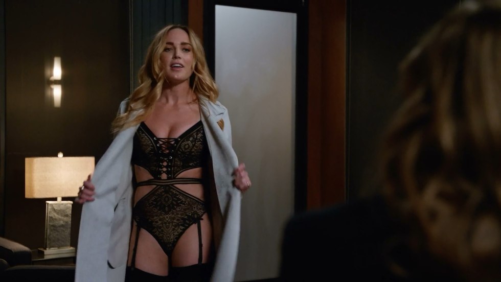 Caity Lotz in underwear