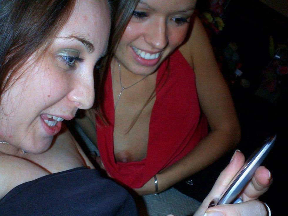 The girl lit up the nipple