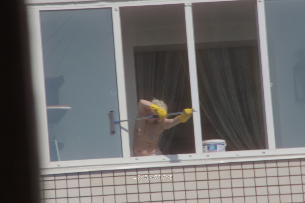 A neighbor outside naked with a phallus